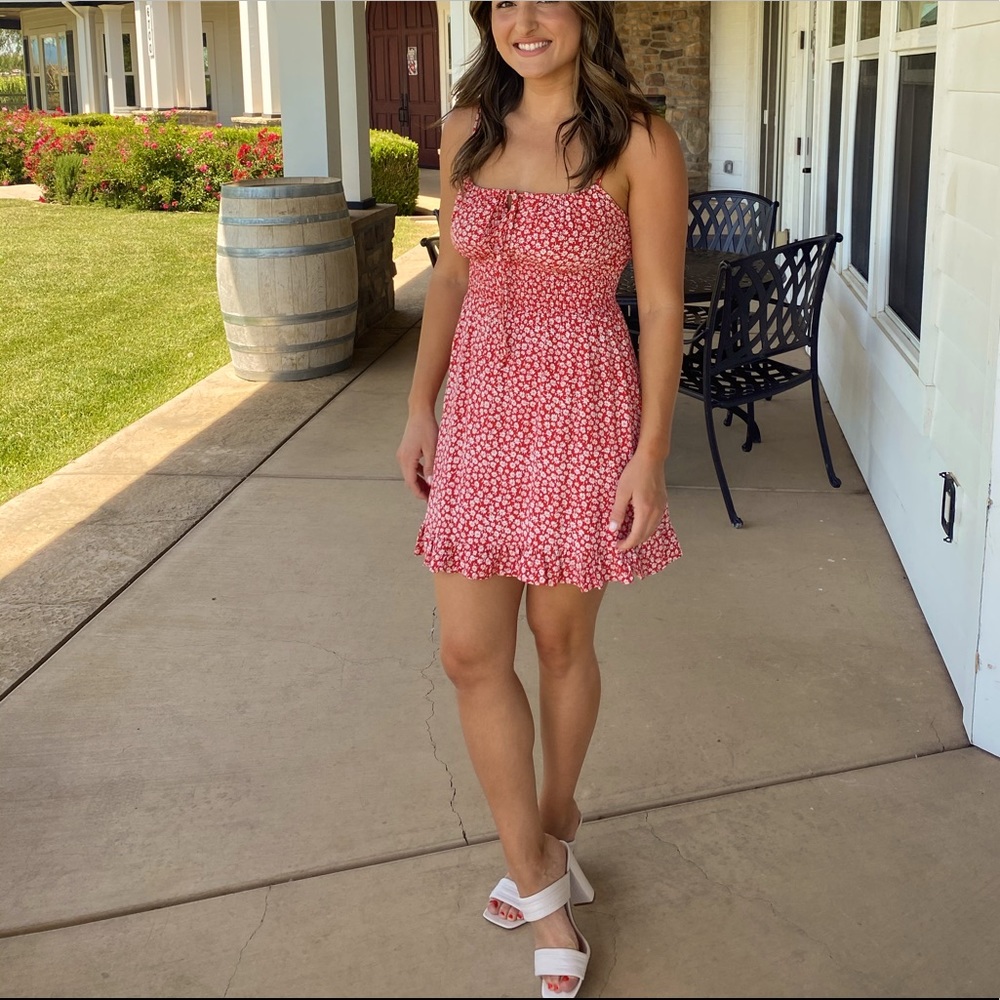 Red sun dress